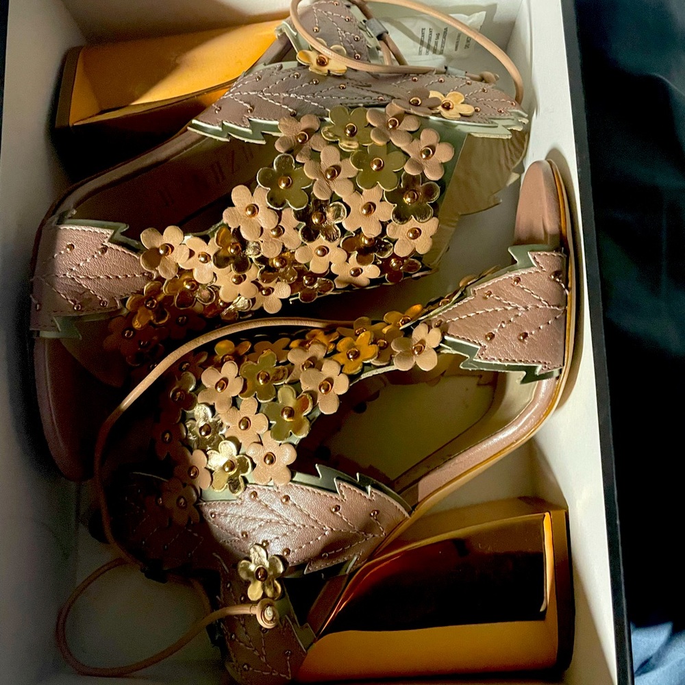 Rose Gold Ivy Kirzhner Jardin High Heel Sandal